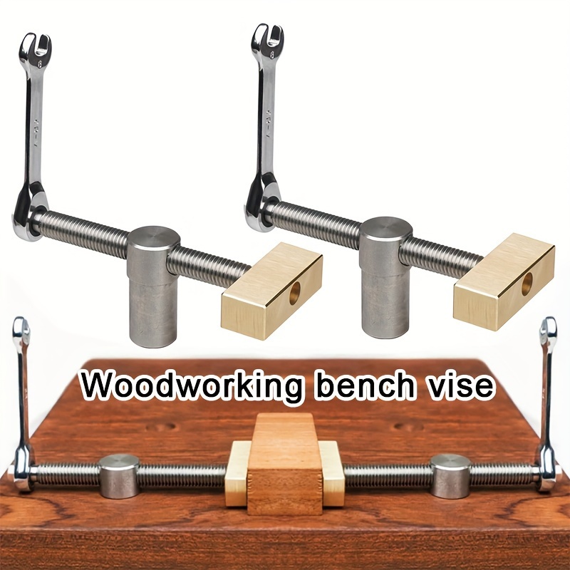 

2 Sets/1 Set Woodworking Desktop Clip 20mm Stainless Steel Fast Fixed Clip Quick Adjustable Vise Benches Fixture Clamping Tool Kit