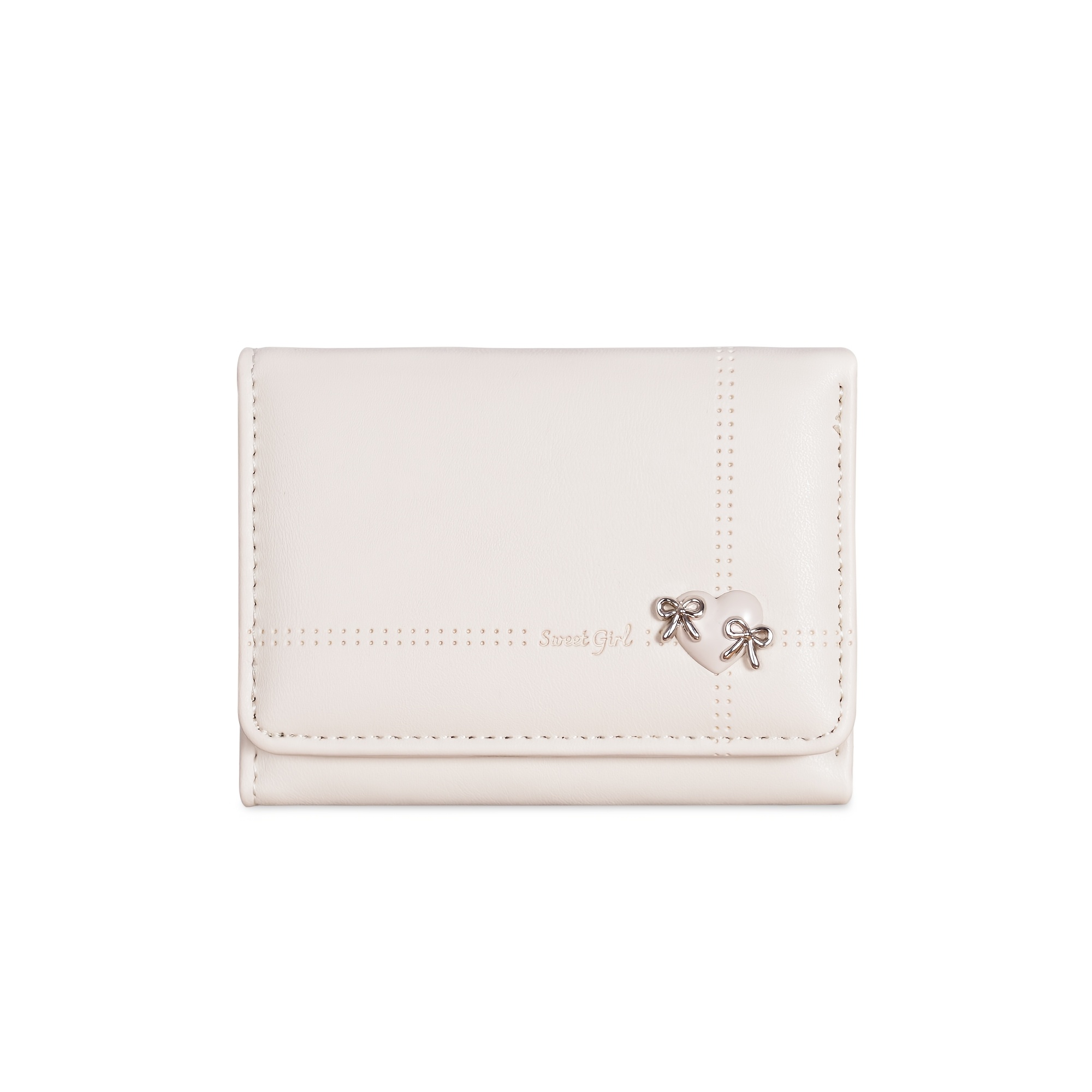 TEMU Simple And Cute Bowknot Design Short Wallet For Women, Cute And Large Capacity Card Holder, Multi-card Slot Id Holder
