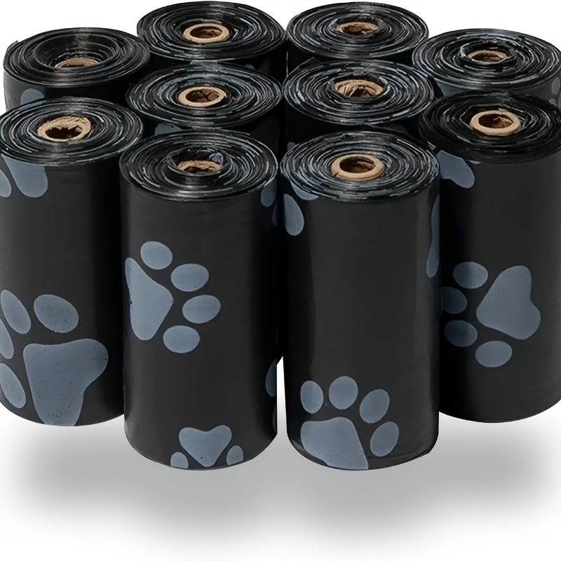 

150 Count/10 Rolls Thick Leak-proof Dog Poop Bags For Outdoor Walks, Polyethylene Material, Animal Waste Disposal, Black Or Green Options Available.