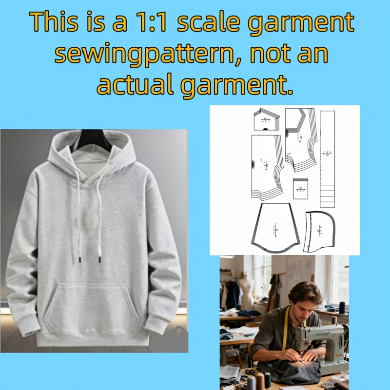 TEMU Men's Style Pattern (pattern For Making, Not Finished Clothing) Suitable For Clothes With Favorite Fabrics To Charm: 1:1 Clothing, S-xxl 5 Sizes