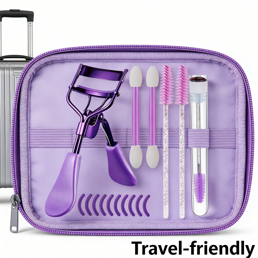 2-in-1 Eyelash Curler Set with Eyebrow Brush & Lash Comb