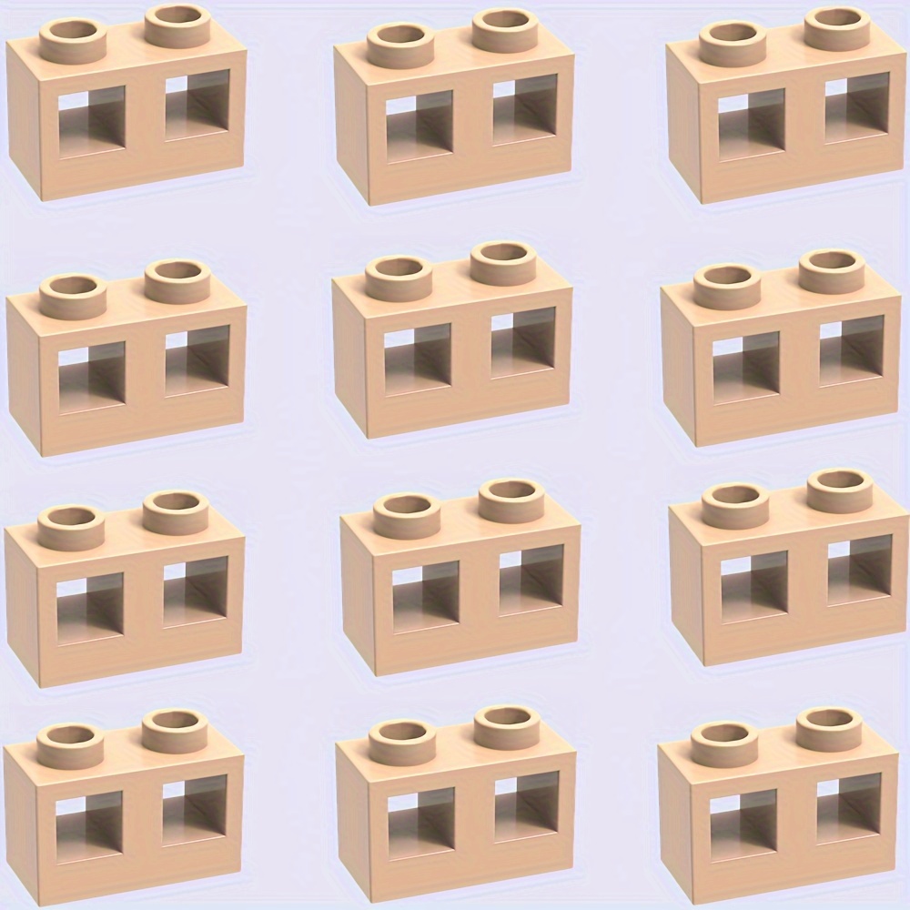12pcs Building Blocks Set 1x2 High Wall Bricks with Dual Studs