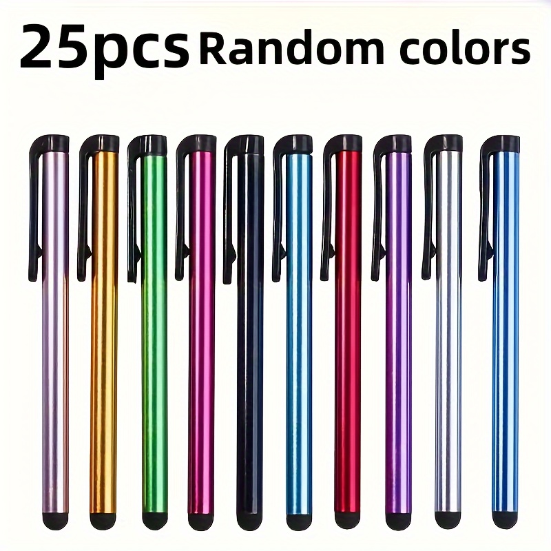 25pcs Random Stylus Pens Set, Non-rechargeable, No Battery, No Electronic Components, Universal Compatibility For Smartphones, Tablets, And Laptops