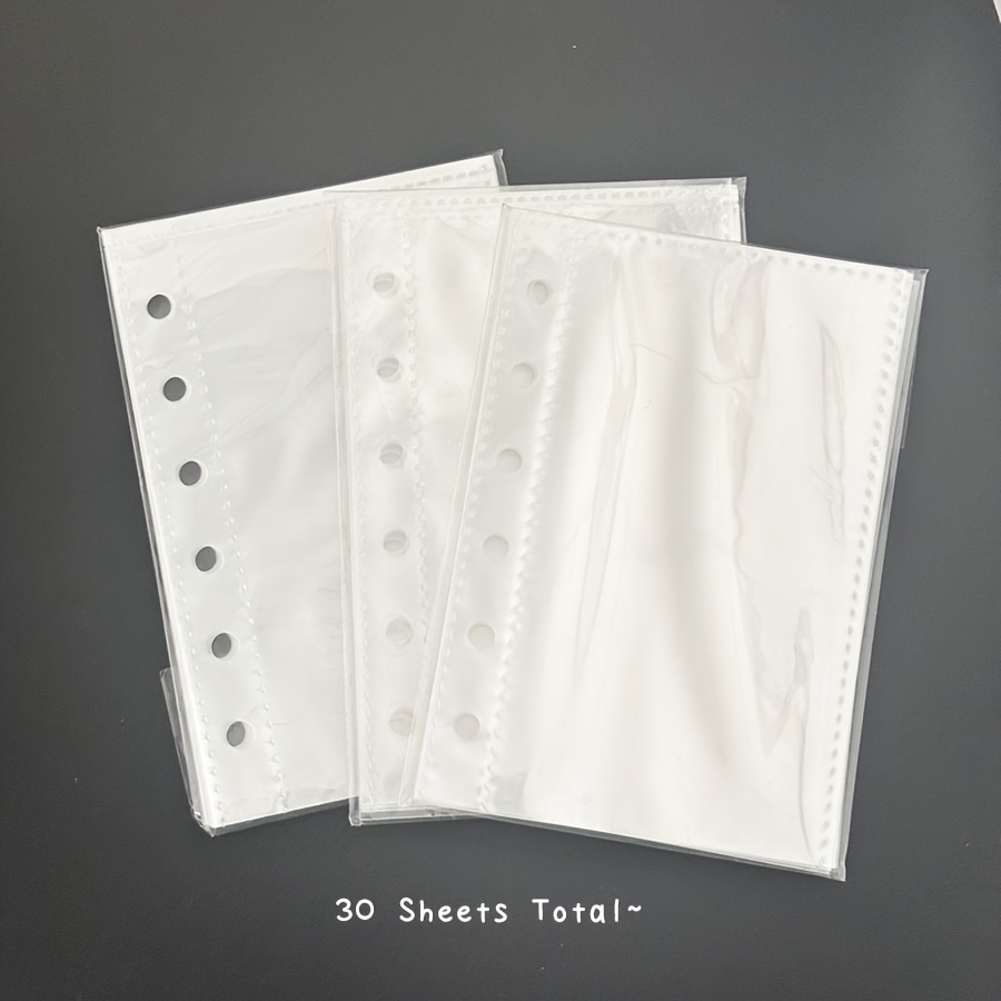TEMU 10/ piezas Fundas A7 Transparentes - 3 Pulgadas de 6 Agujeros para Coleccionables Kpop, Postales y Fotos - Protector de Plástico PP Duradero con