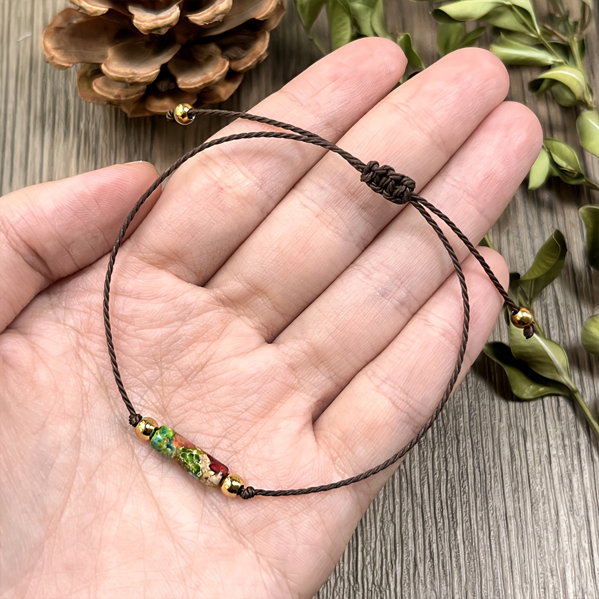Natural Multicolor Imperial Jasper Turquoise Bracelet, Unisex