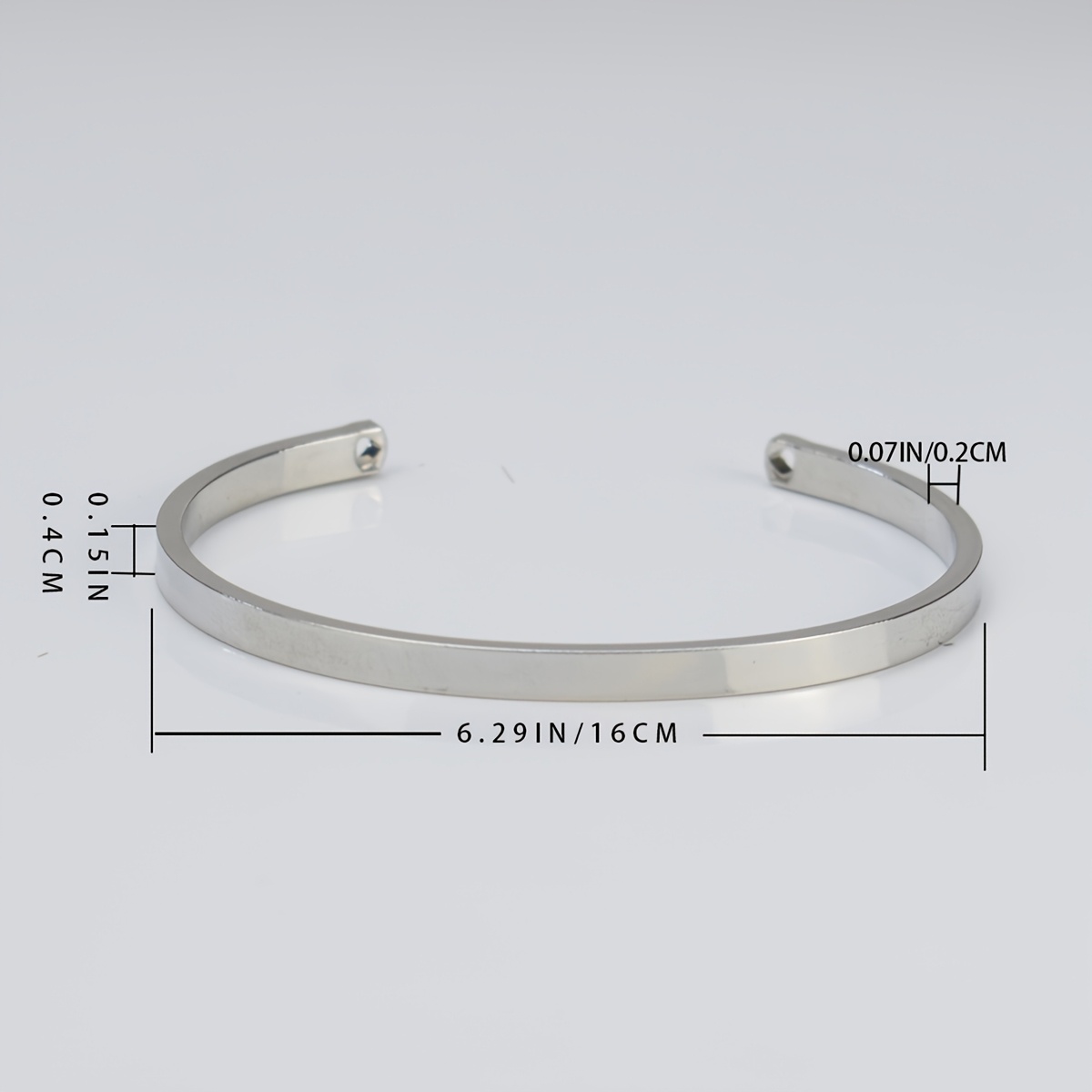Women's Initial W Stainless Steel Minimalist Cuff Bracelet, Gift