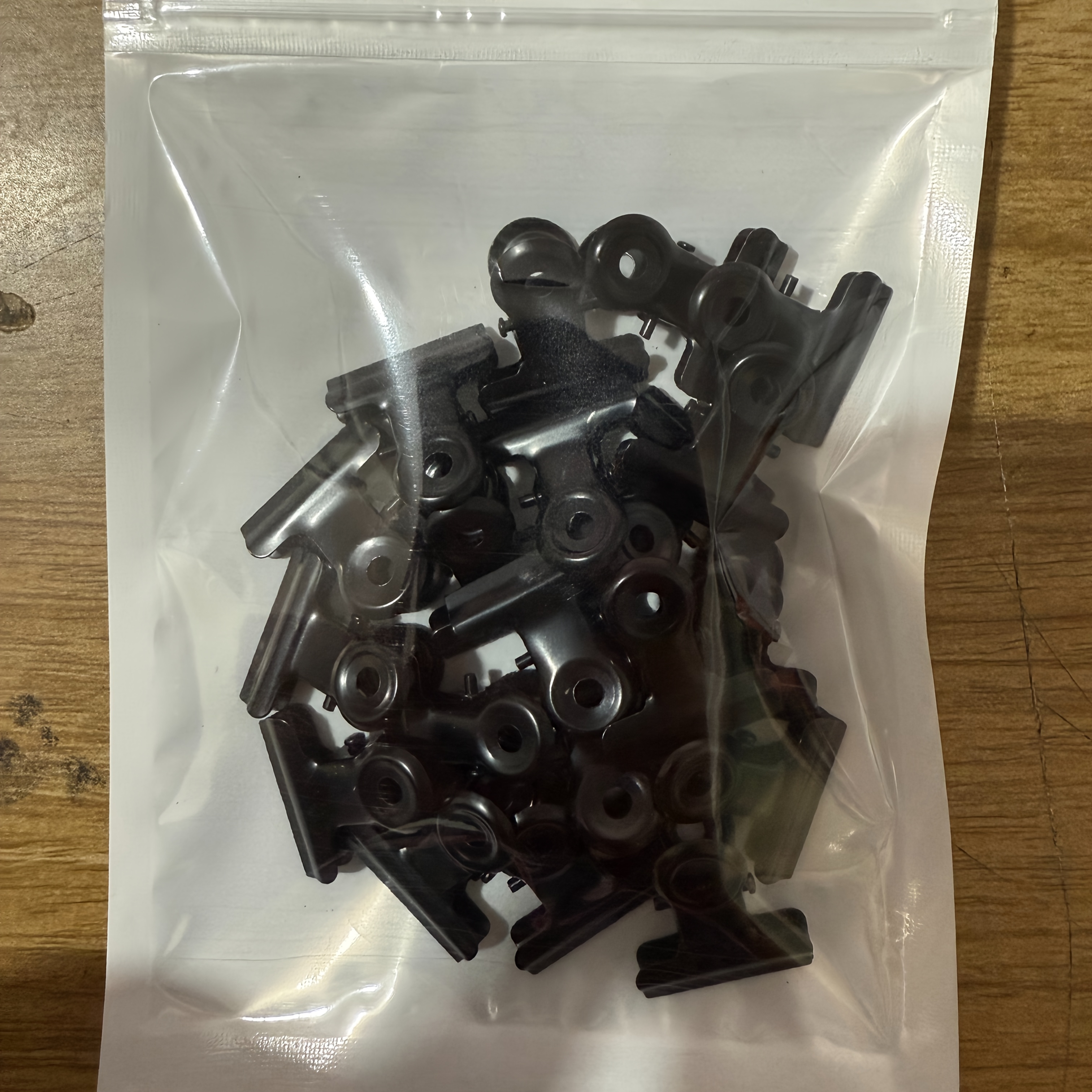 Image of 20pcs 22mm Black Metal Binder Clips - Mini Bulldog Hinge Clips For Photos, Labels & Office/home Decor. Diy Stationery Accessories.