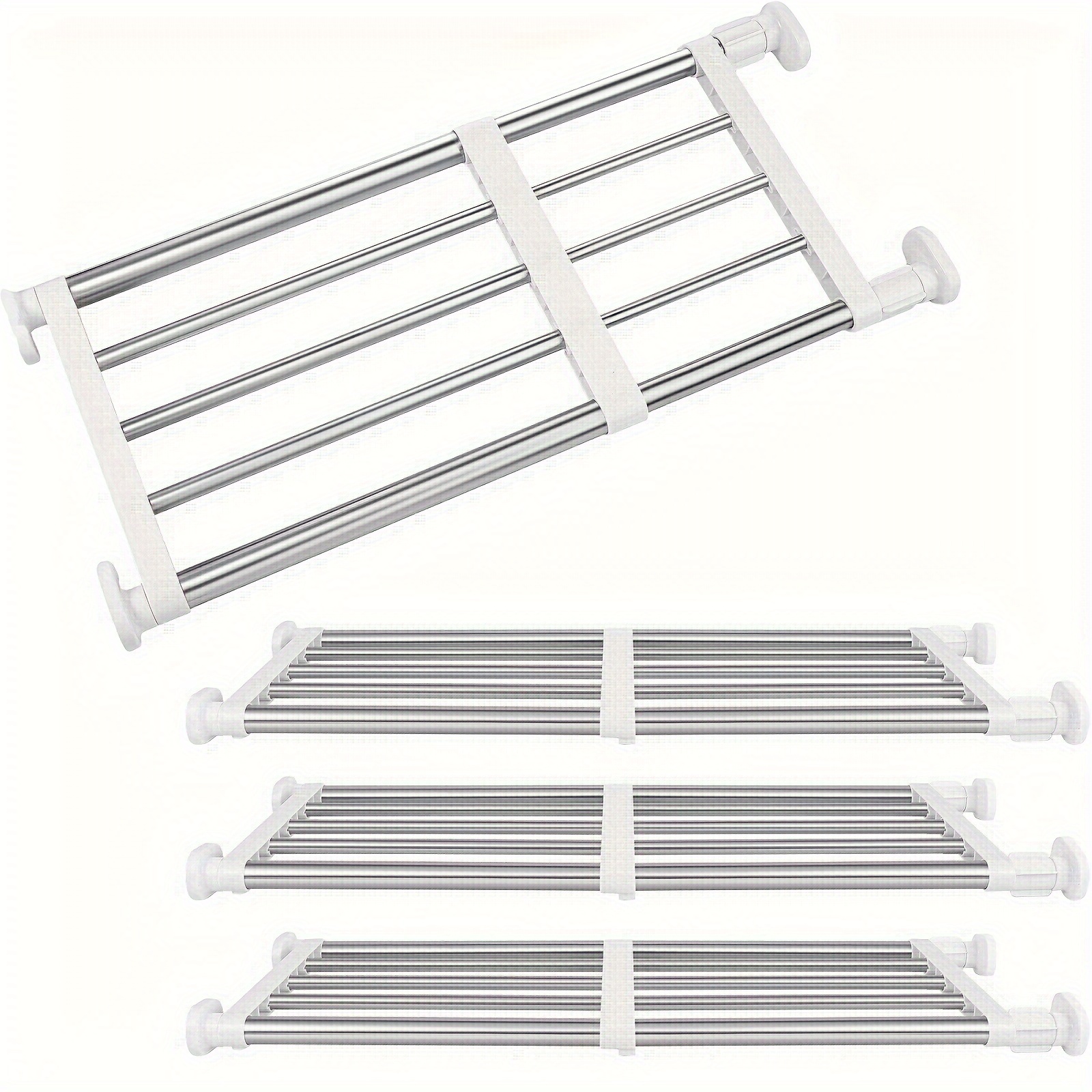 突っ張り棒棚\ Tension Rod Shelf x 2 Amazon.com: Hershii Closet Tension Shelf & Rod Expandable