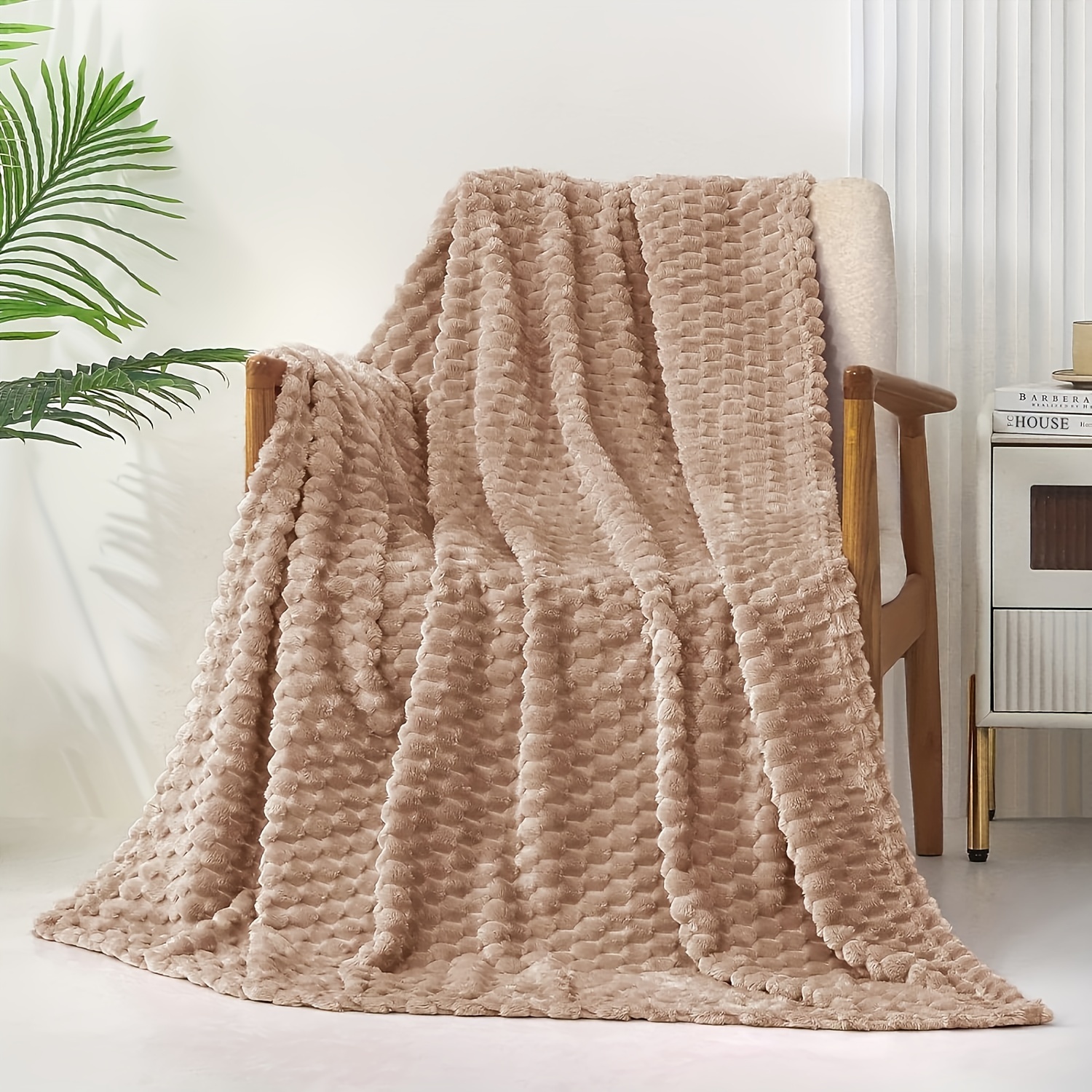 1pc fleece throw blanket for couch 3d stylish fluffy   blanket for bed thick warm large plush sherpa blanket for sofa details 3