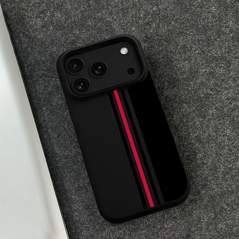 TEMU para iPhone 18 Pro Max, carcasa negra a prueba de golpes para iPhone 17 16 15 14 13 12 11 - Diseño de y parte trasera suaves, para , regalos de