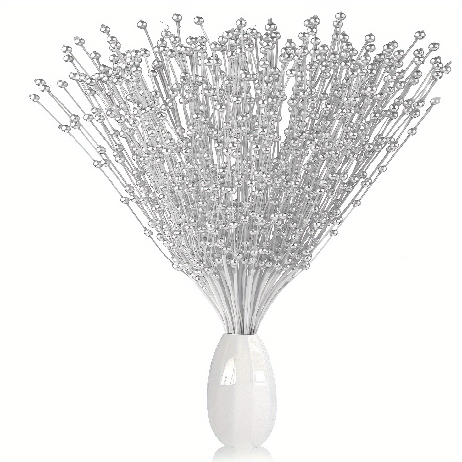 

100pcs - 4mm For Arrangements, & Christmas Decorations - In Silvery, ,