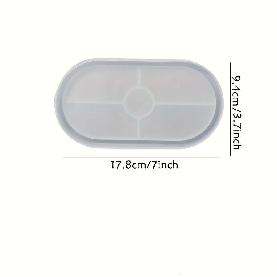 TEMU Oval Coaster Silicone Resin Mold, Diy Candle Mold, Epoxy Resin Casting Mold