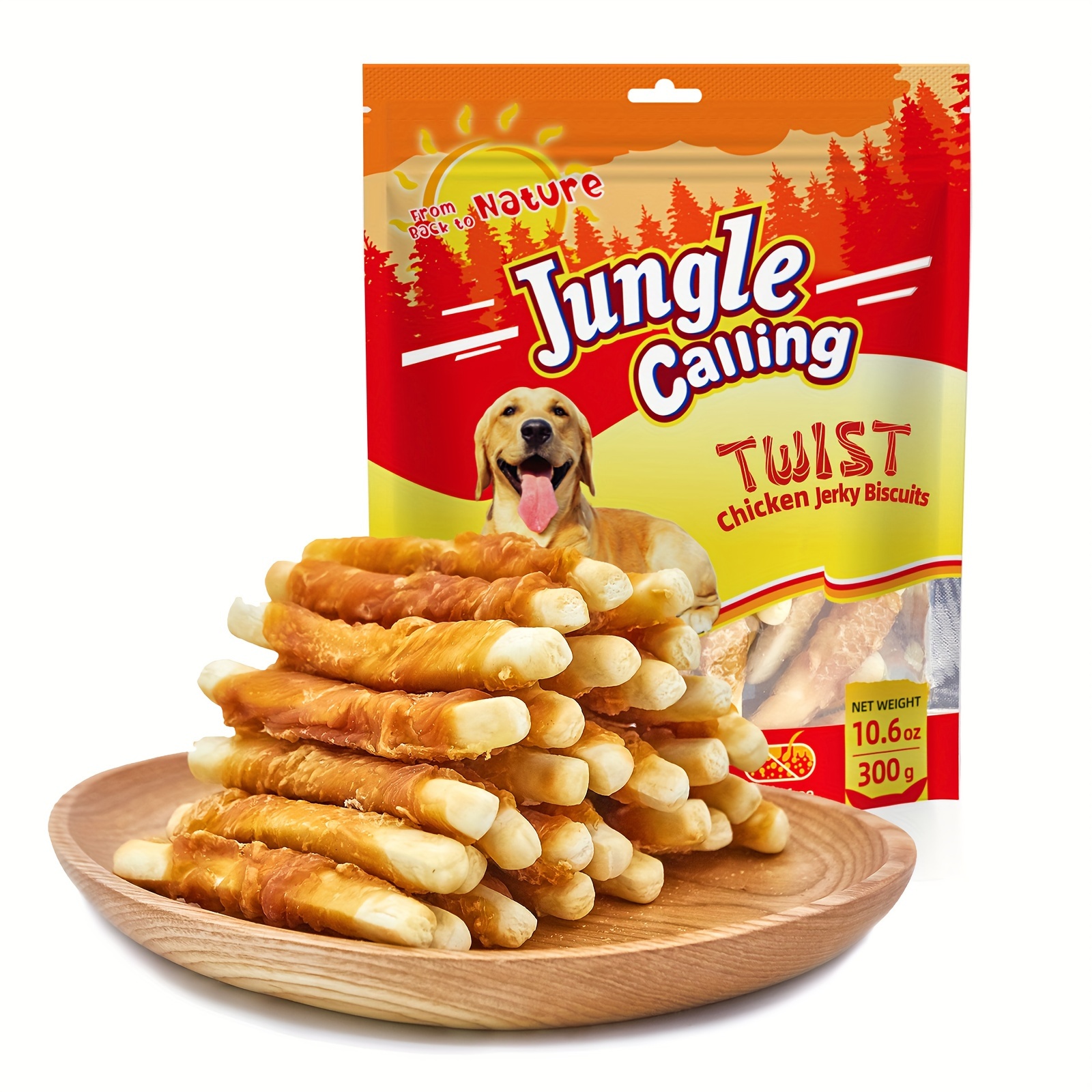 

Jungle Calling Chicken Biscuits Dog Treats, Free Soft Chewy Treats For Training Rewards, 10.6oz