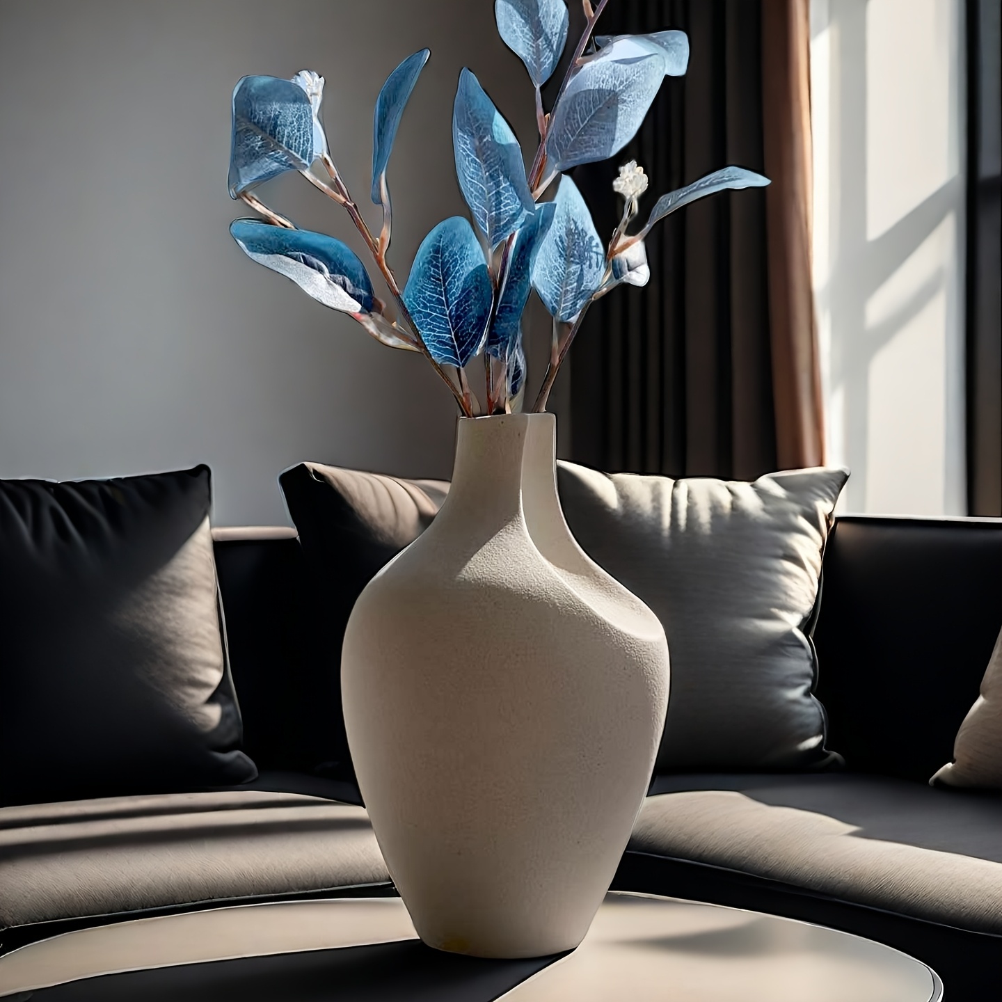 New Arrival Minimalist Ceramic Vase - Handcrafted Decorative Vase for Home, Tabletop, or Display, Matte & Frosted Finish, Perfect for Fresh, Dried, or Artificial Flowers, Ideal for Festive and Party Decor