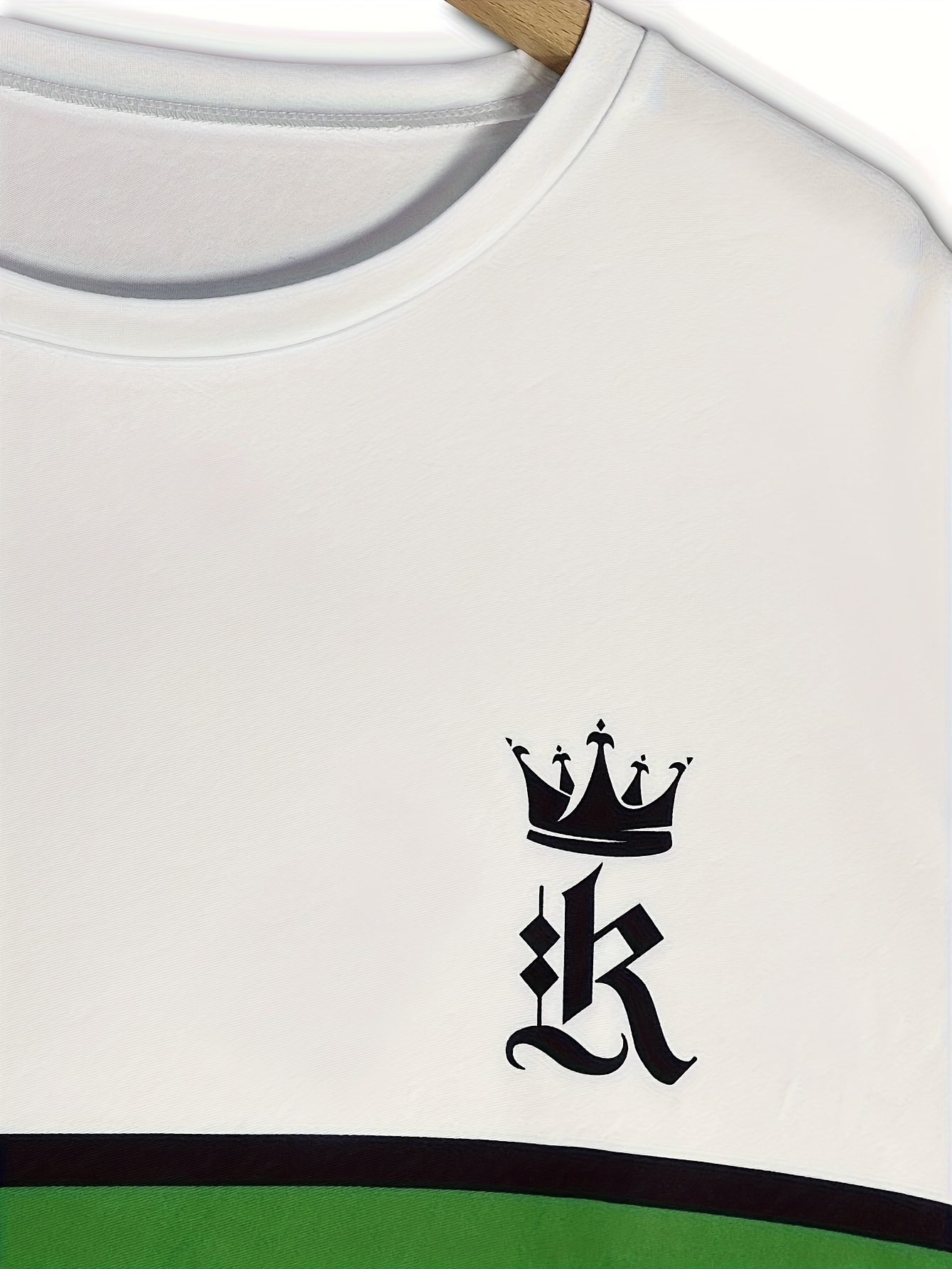 T shirt Mode D contract e Hommes Impression K Crown Blocs Temu