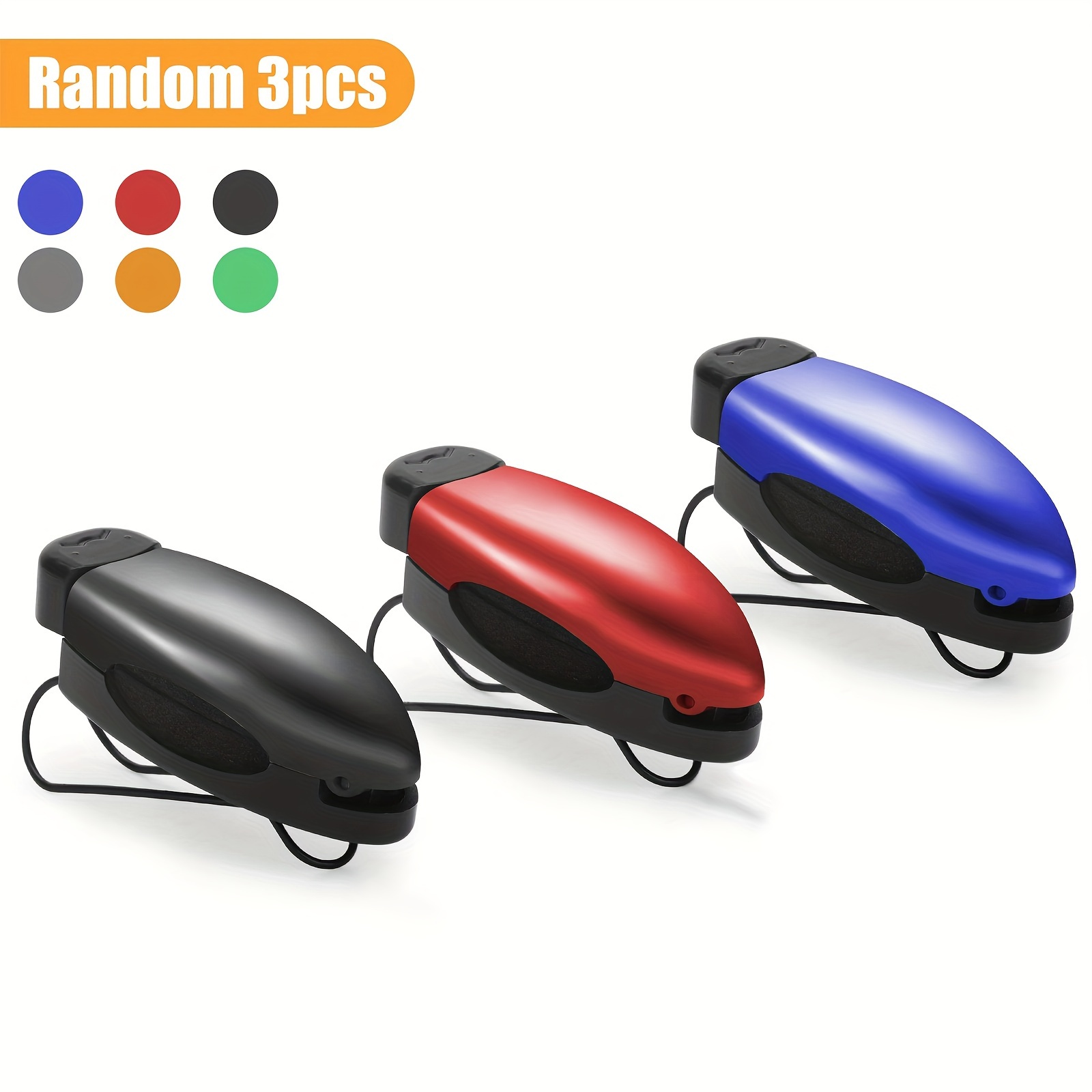 TEMU 3pcs Car Auto Visor Clip Holder, Eyeglass Hanger, Car Eyeglasses Mount, Random Color, For All Glasses & Cars