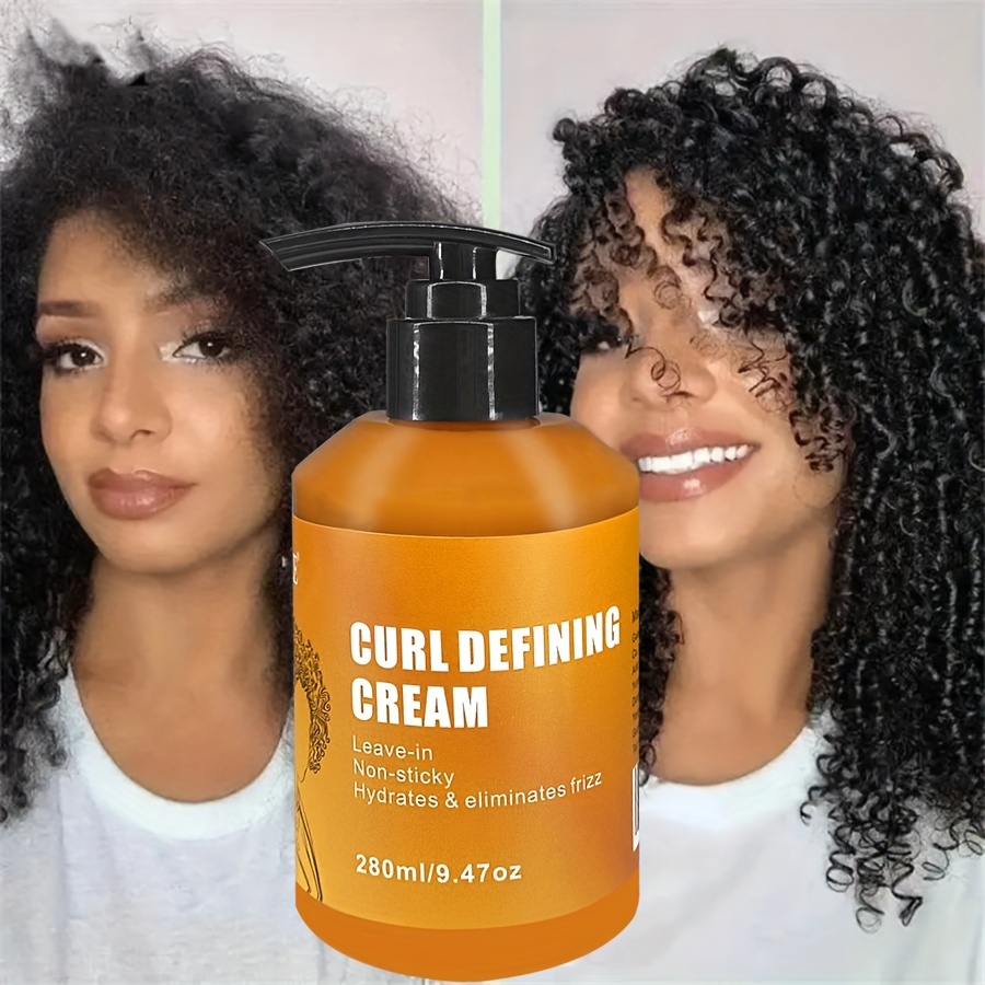 

Defining Cream: Moisturizing Curly Elastin Styling Hair Conditioner Cream - Suitable For All Hair Types, Perfect For Dry And Frizzy Hair