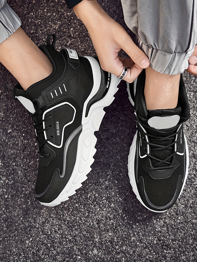 Zapatillas Chunky de Moda para Hombre - Duraderas y Absorbentes de Impactos - Cómodas con Diseño Antideslizante y Cordones para Aventuras al Aire Libre - Ideales para el Uso Diario de los Hombres