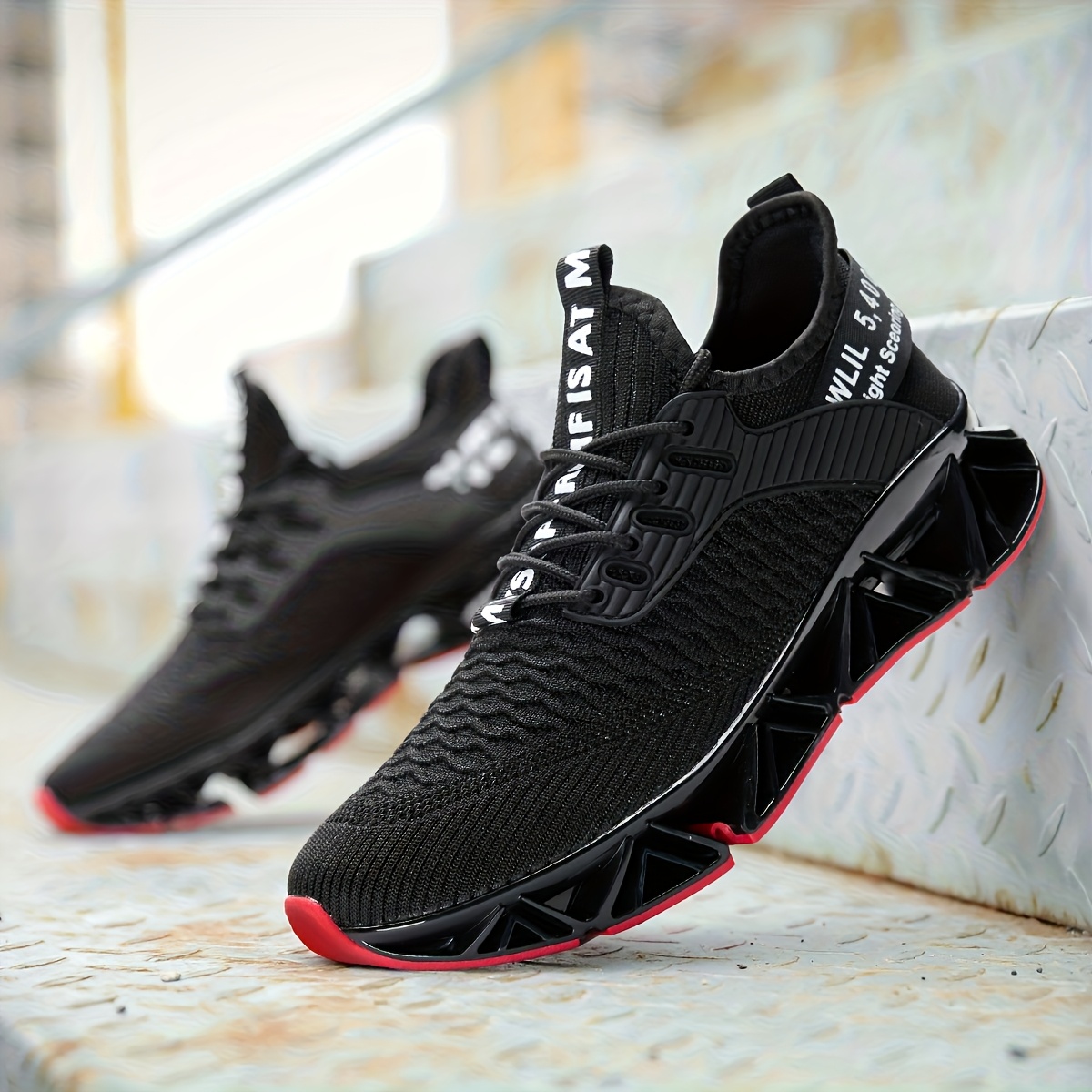 TEMU Fashionable Men's Athleisure Footwear, Featuring A Lightweight And Breathable Design, Ideal For Tennis And Walking, With Trendy Contrasting Styles For Running