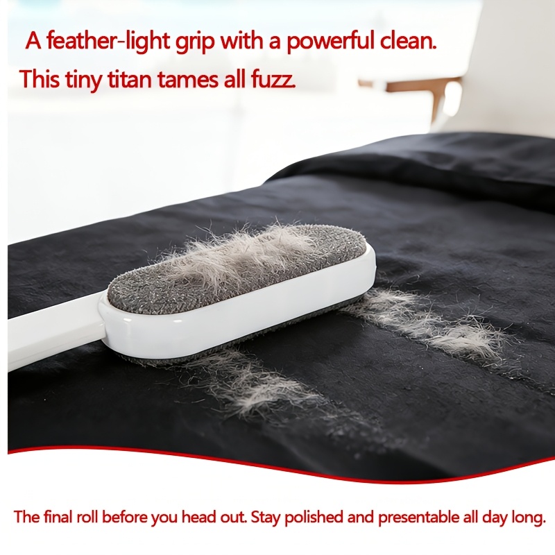 1-en-1 Eliminador Electrostático de Pelo y Polvo de Doble Cara - Tecnología Electrostática Manual Potente para Pelo de Mascotas, Pelusa, Alfombras, Muebles, Ropa y Ropa de Cama - Mango Ergonómico - Cepillo de Tela Portátil - Opción de Regalo para el Día de San Valentín