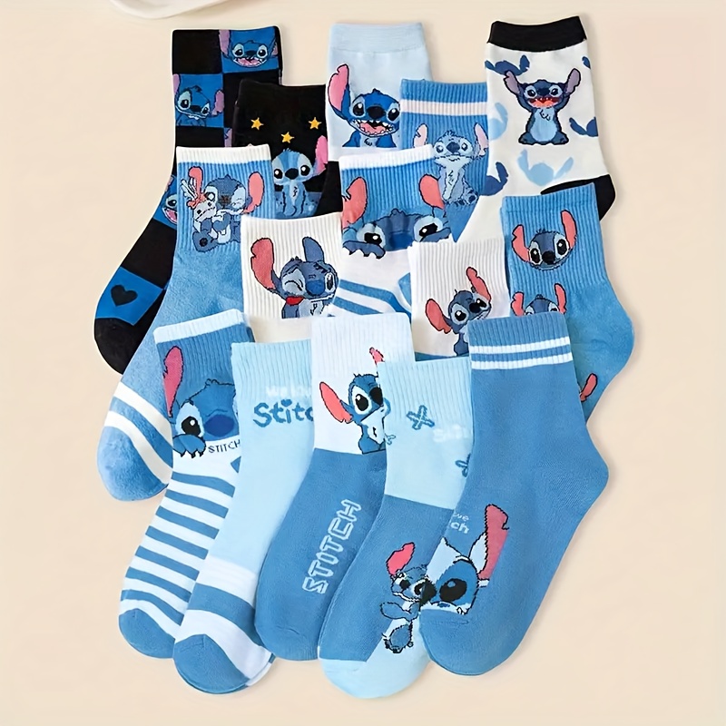 5 Pairs Random Unisex Cartoon Comfortable Breathable Cute Mid-Calf Socks