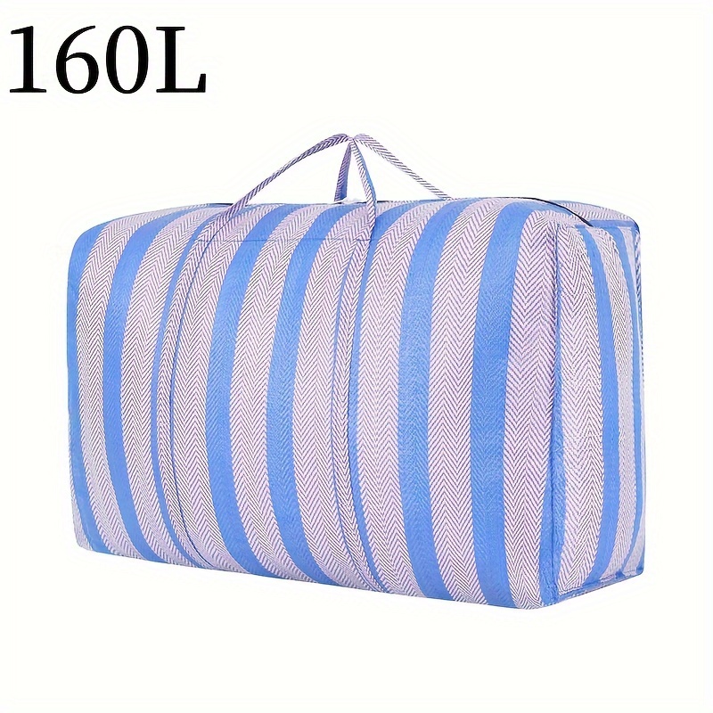 Image of Extra-large Heavy-duty Moving Bag With Zippers & Handles - 75/100/120/160/230l, Non-woven Storage Container For Bedroom, Closet, Wardrobe Organization And Travel Essentials