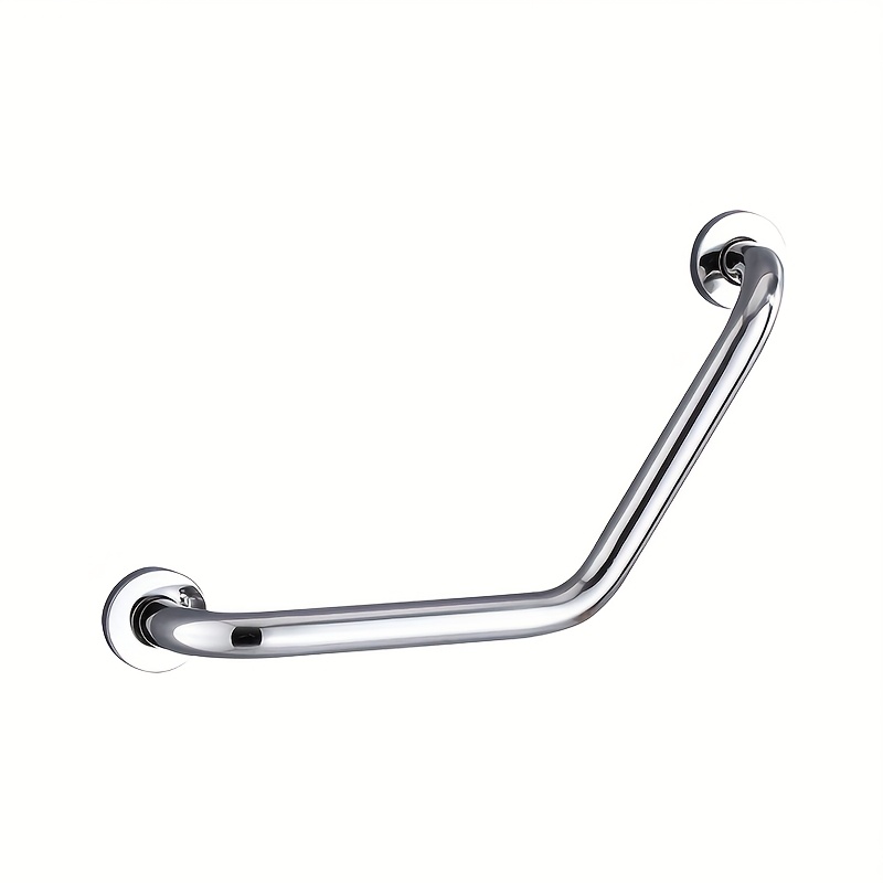TEMU 1pc Stainless Steel Bathtub Safety Grab Bar, Non-slip Thickened Bathroom Handrail, Elderly Shower And Bathtub Support, Drilling Installation,