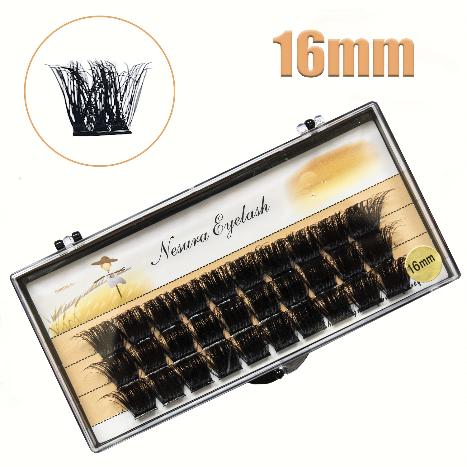 30pcs AILAISHI Professional D Curl Cluster Eyelash Extensions, Mixed Lengths