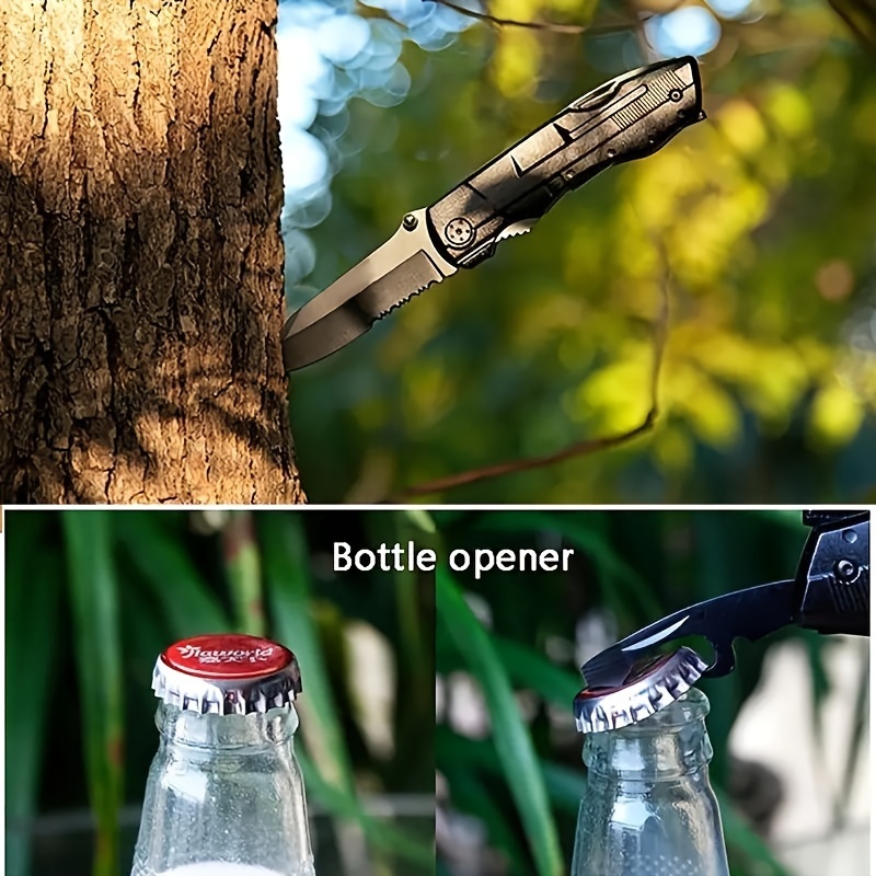 multi tool pocket knife 16 in 1 band saw blade blade pliers screwdriver bottle opener folding knife camping outdoor survival knife emergency use perfect gift for men and dads details 2