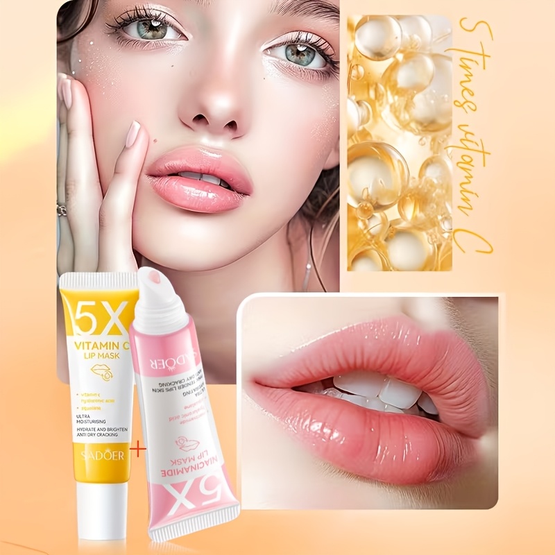 A Set of 2 Niacinamide And Vitamin C Lip Masks