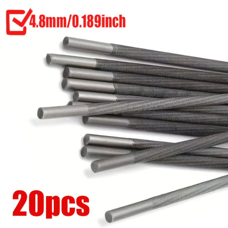 Image of Variea-20pcs High Carbon Steel Manual Chainsaw Sharpening File, 4.8mm/0.189inch Files, Professional Round Chainsaw Chain Files, Durable Steel Construction, And Clean Chainsaw Accessories