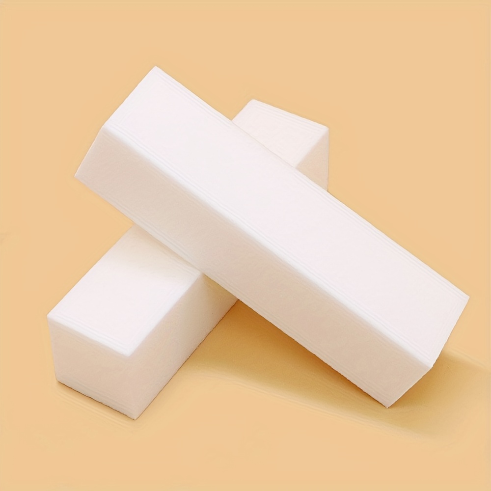 2pcs White Sponge Nail Buffer Block for Professional Use