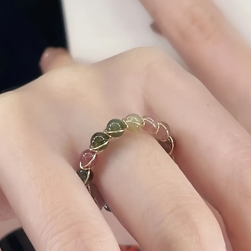 A Minimalist Colorful Bohemian Style Ring