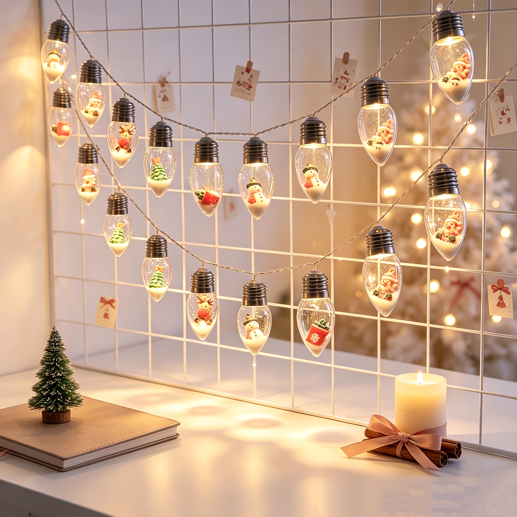 TEMU 1 stuk 300 cm 20-LED Betoverende Kerst Wensbol Feeënfles Snoerlichtjes, Binnenshuis Snoerlichtjes voor Feesten, Halloween, Thanksgiving,