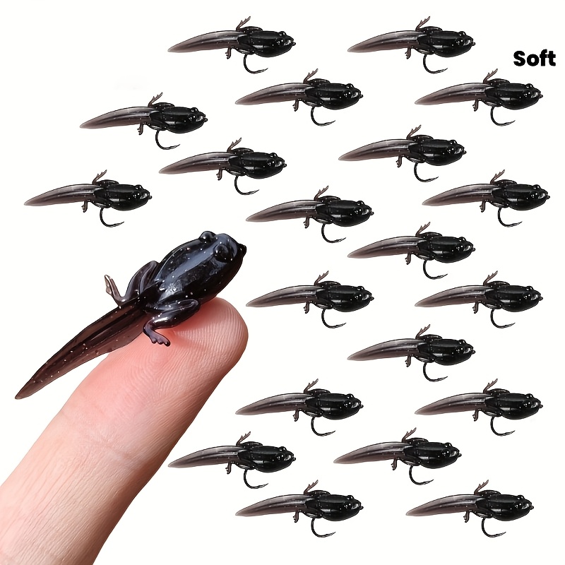 TEMU 12pcs Bionic Lures, Tpe Floating Soft Baits, Realistic And Tear-resistant, Reinforced Single Hook Design, Suitable For Freshwater And Saltwater