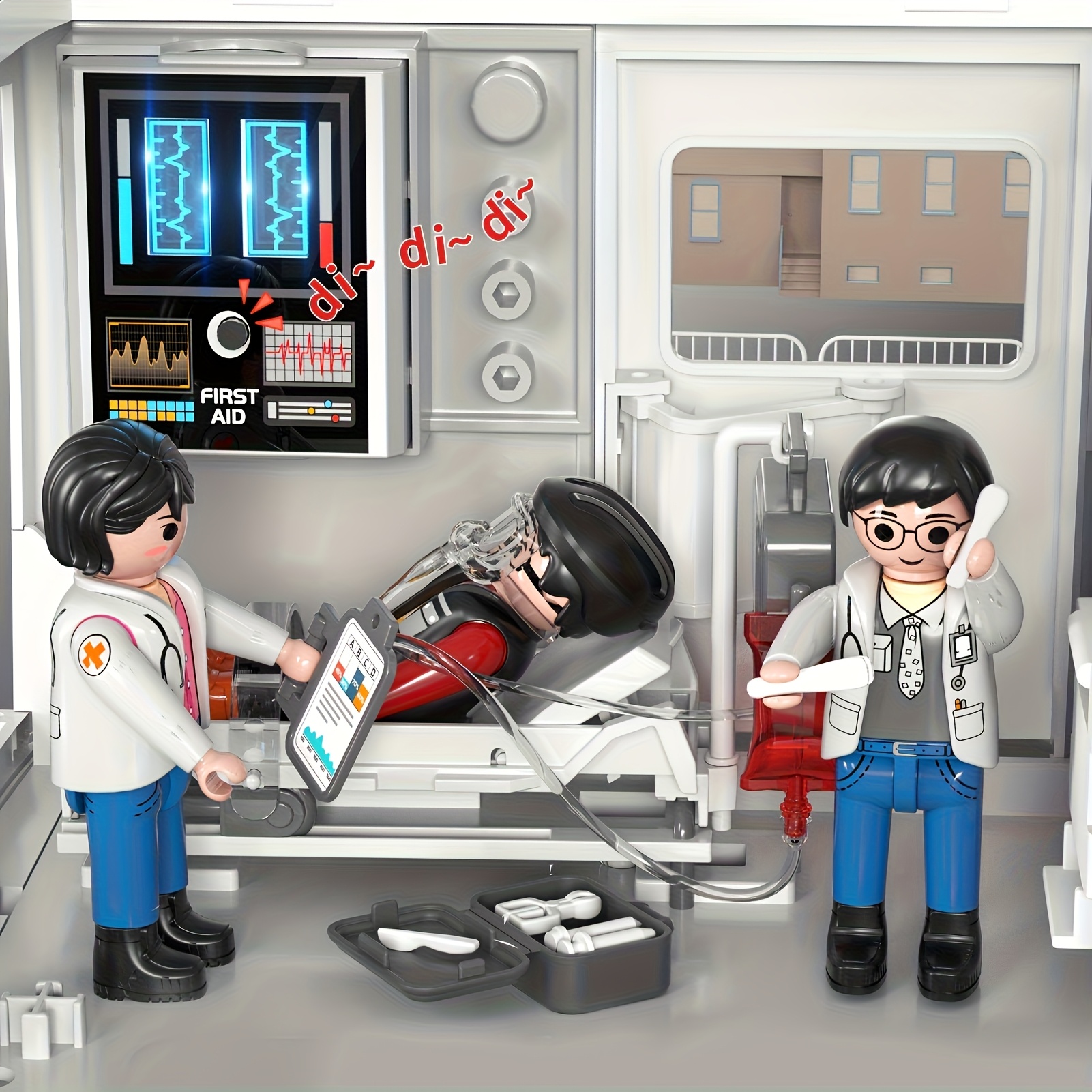 Ambulance Cars Toy For Kids 3 4 5 6 7 8 Years Old Friction Powered Truck With Light And Sound Emergency Vehicle Toy For Boys Girls Gifts For Age 3-12 Boys Girls Educational Toys For Children