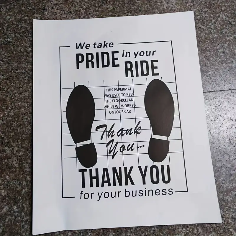 qadoqlash uchun foydalaniladigan bir martalik pol matolari kvadrat shaklida, mashina tomonidan ishlab chiqarilgan, vaqtinchalik transport vositalarini himoya qilish uchun qoplamalar, detailing va ta'mirlash uchun, mos keladi va mexaniklar uchun tafsilotlar 5