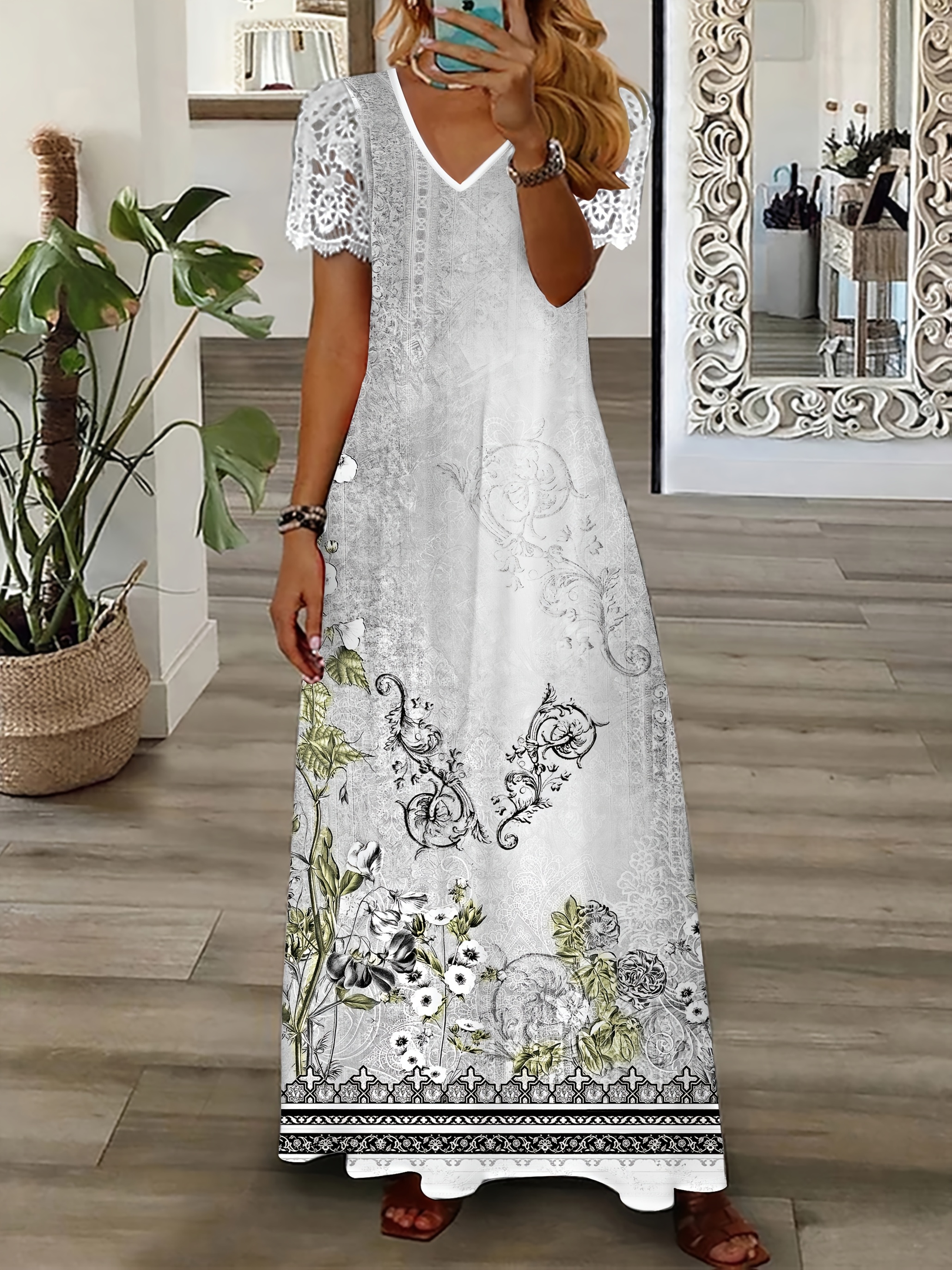 60s white lace dress 60s/70s White Lace Embroidered Maxi Dress, Eyelet Lace Long Sleeves–  Papillon Vintage Shop