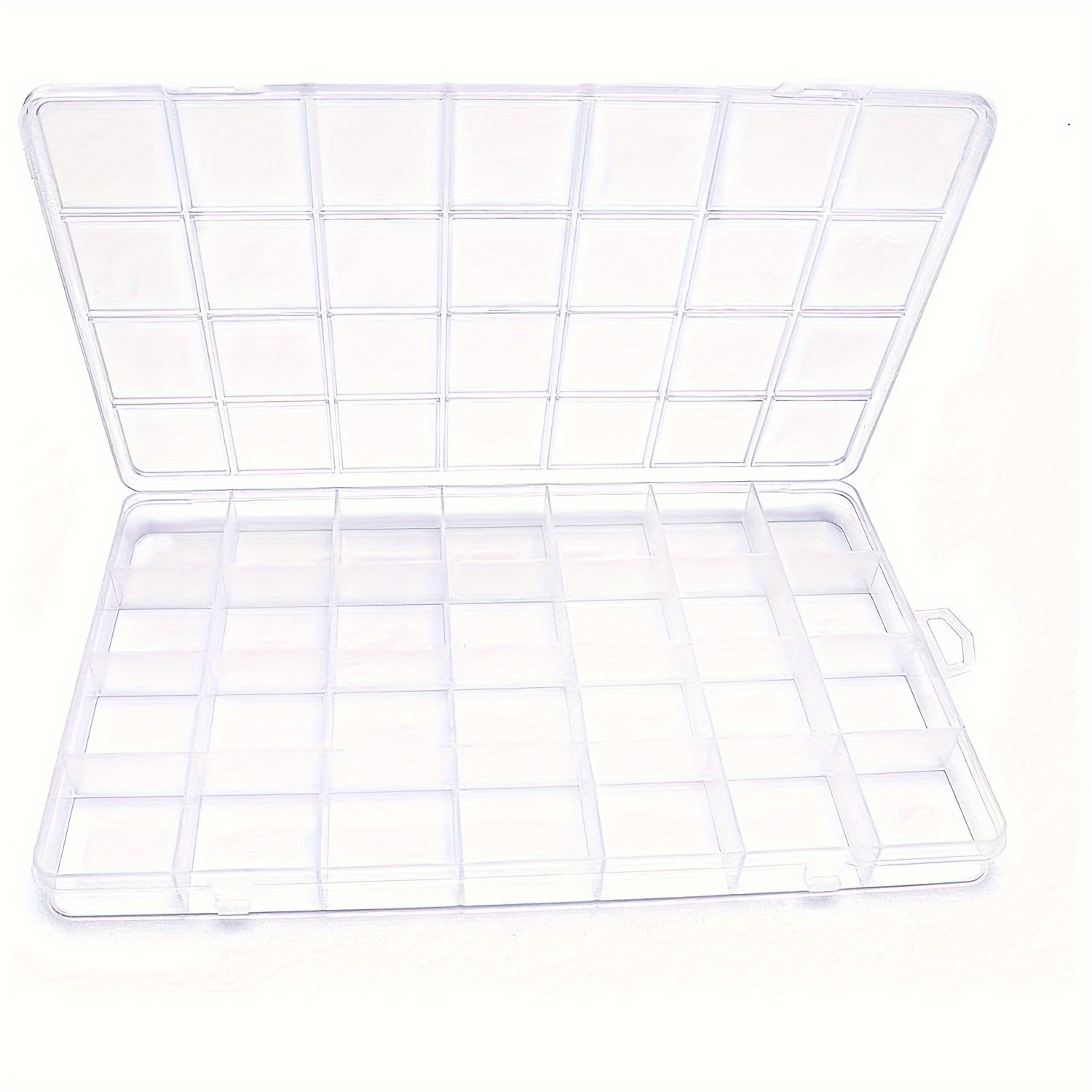 

1/2pcs 28 Grid Plastic Bead Organizer Box, Storage Container, Separator For Bead Art And Crafts