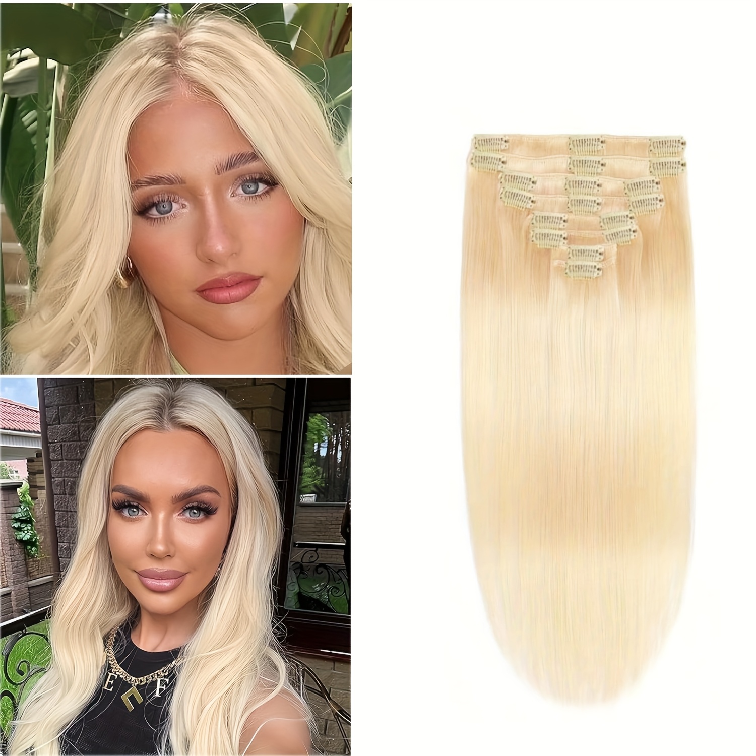 Blonde Beauty Clip In Extension clip-in hair extensions platinum blonde. – Irresistible Me main image 2