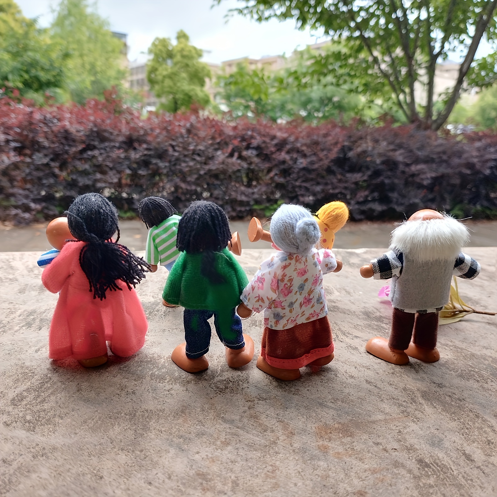 Dollhouse Wooden People Toys Wooden Dollhouse Family Mini People