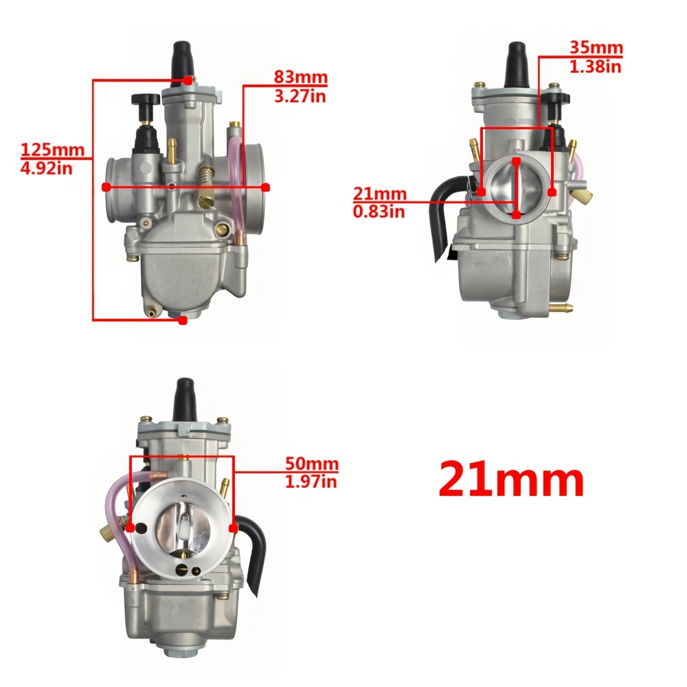 TEMU Racing Pwk Racing Carburetor 21mm-34mm For 2/4-stroke 100-350cc