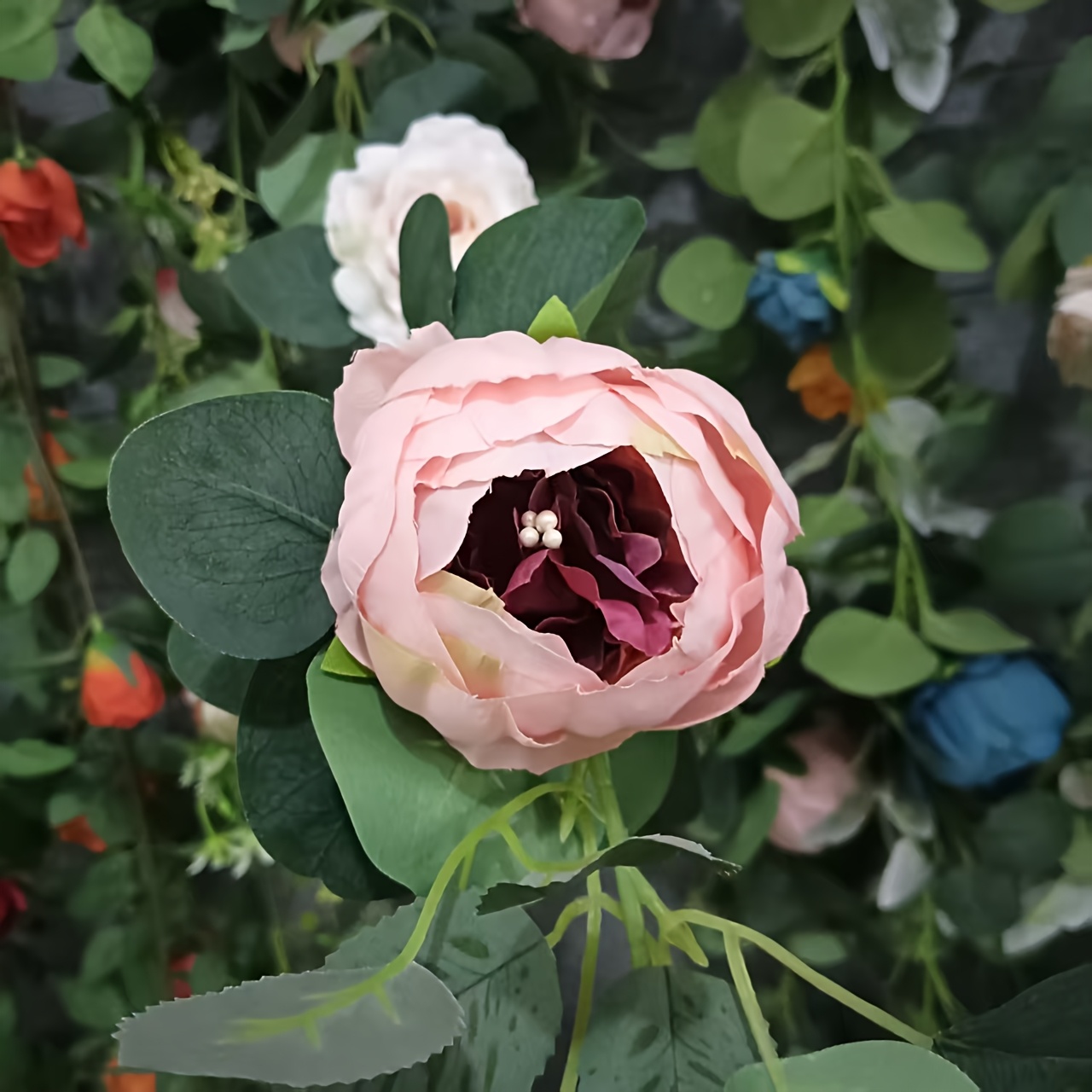 Image of 1-pack New Color Rattan Flower Plastic Fake Flower Rattan Heating Decoration Cover Vine Plant Living Room Air Conditioning Pipe Wrapping Venue Decoration Home Decor Photography Prop