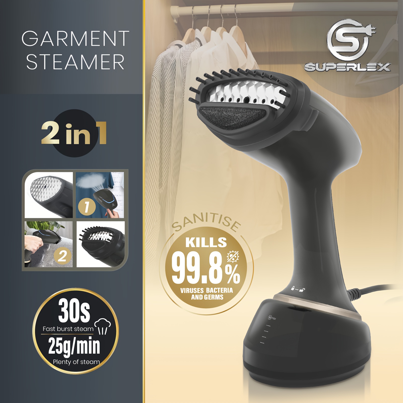 handheld steam clothes steamer 1700w handheld garment steamer for clothes   up powerful wrinkle remover portable lightweight for home and   for all fabrics