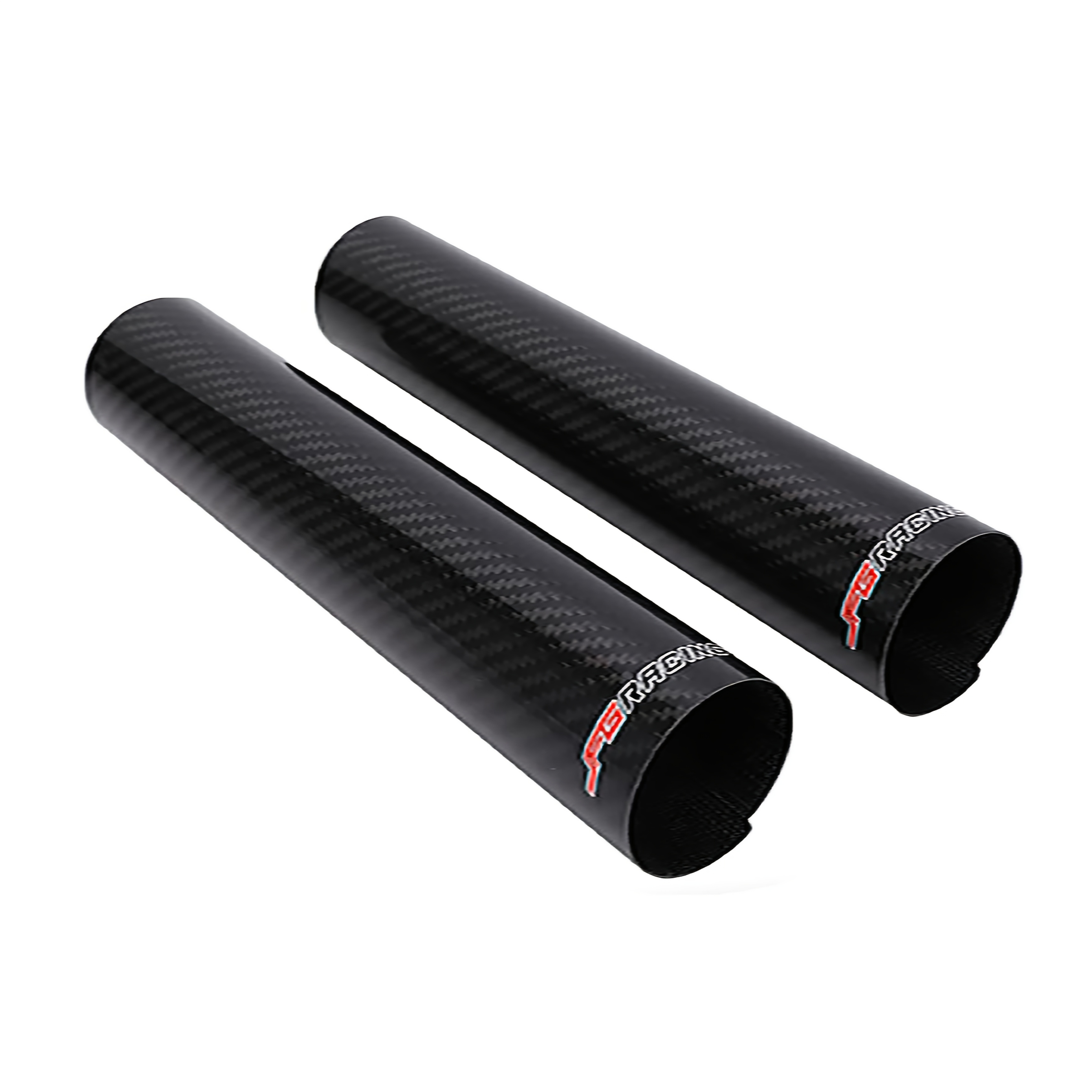 Image of Jfg Racing 2pcs Carbon Fiber Dirt Bike Fork Wrap Gaiters & Front Shock Covers - Motorbike Mud/ Compatible For , Kawasaki, , For , Electric/pit (off-road)