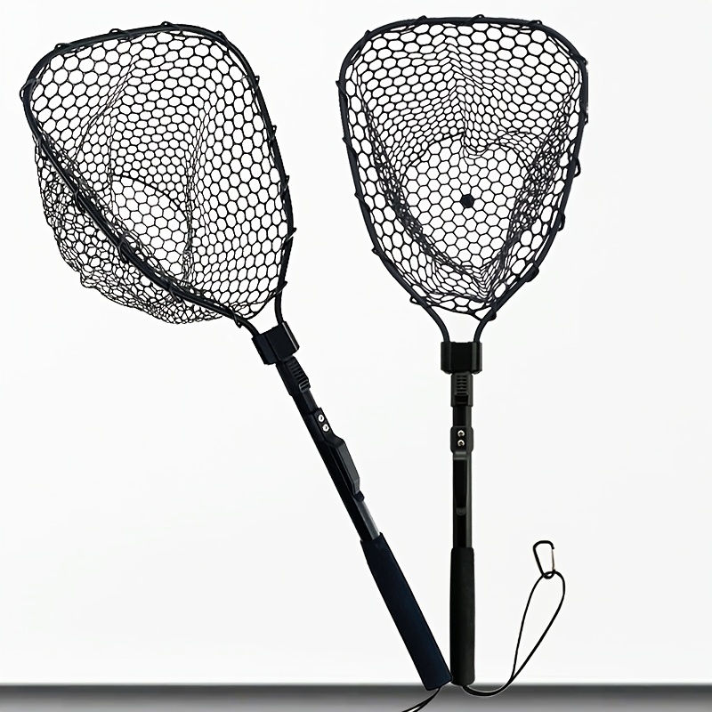 black nets used fishing Cortland Teadrop Wooden Mesh Net A practical tool for the fishermen in your life Real Genuine Used Fishing Net