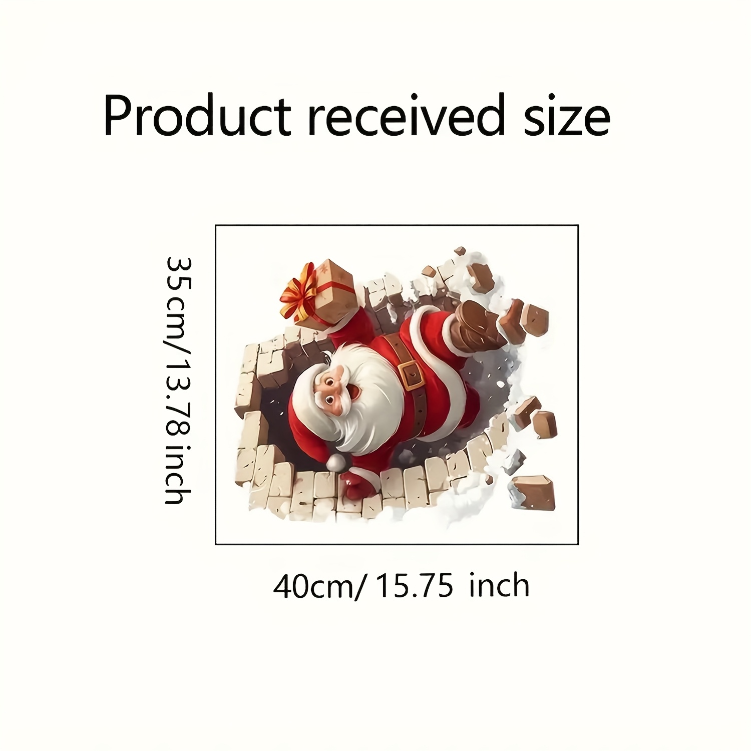 1pc Modern Santa Claus The Wall Vinyl Decal - Removable Temporary Christmas Sticker Suitable For Walls, Doors,, , Irregular Cut-out For Realistic 3d Wall Entry Effect