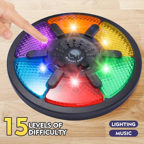 focus memory training toys circular memory game console toys puzzle toys handheld electronic memory games with lights and sounds puzzle creative interactive game toys