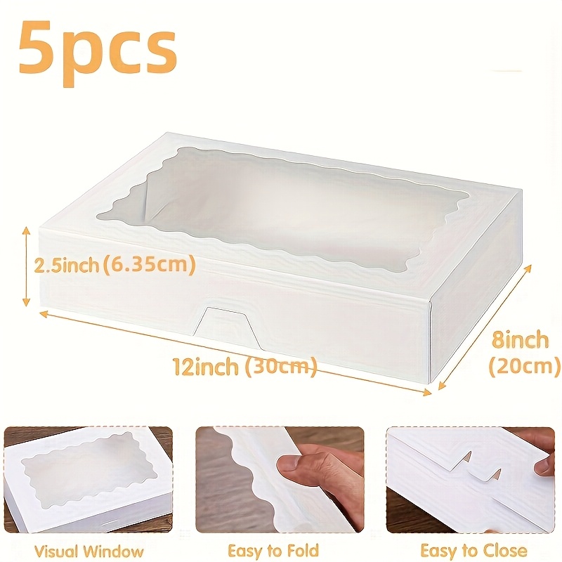TEMU 5 Pop-up Bakery Box With Window, 12