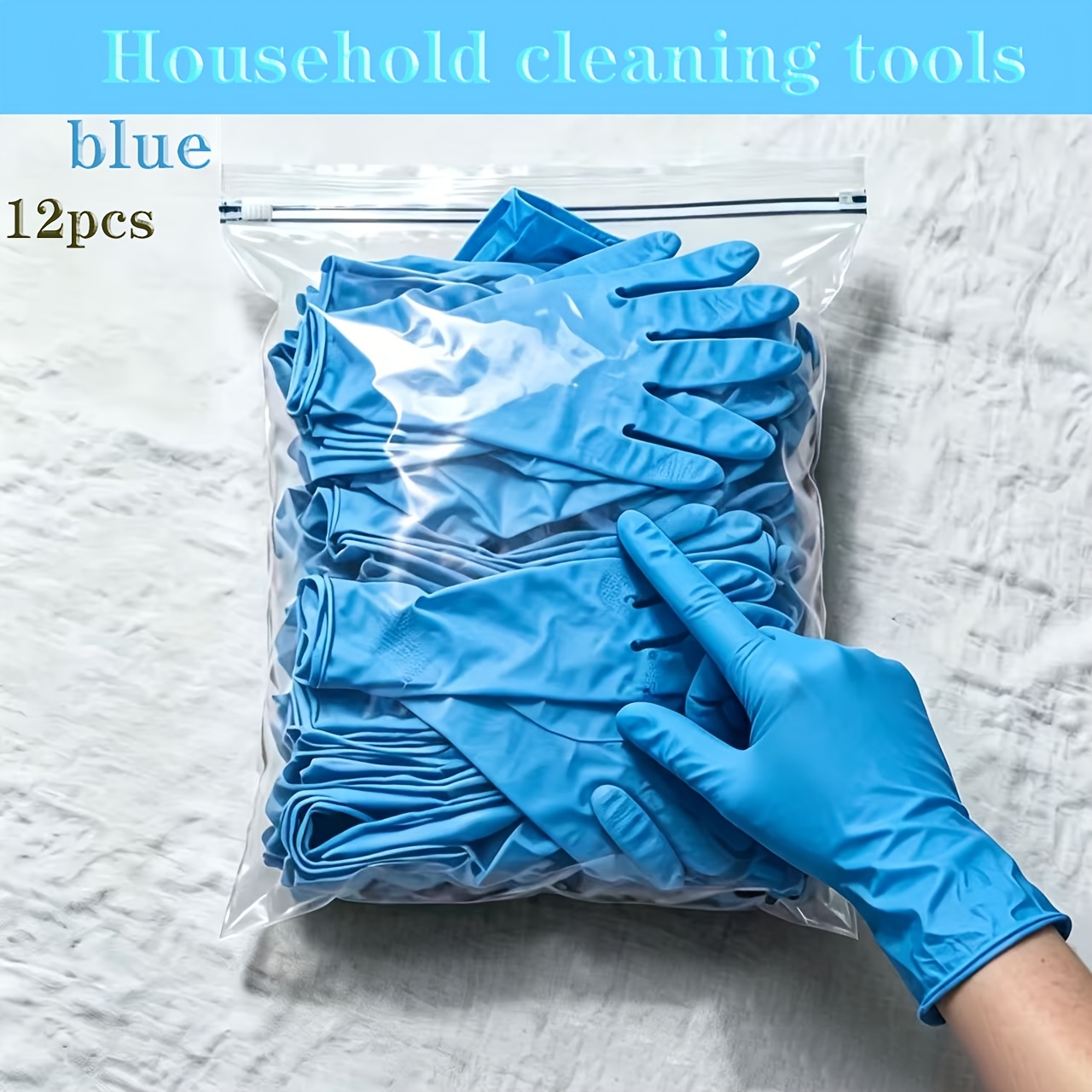 TEMU Nitrile Disposable Gloves, 5mil Fit Design Suitable For Home Bathroom Cleaning, Pet Bathing, Hygienic Cleaning In , Ideal For Floor And Other